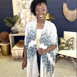 Blue and White Kimono